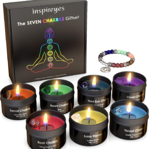 Chakra Candles with Premium Crystal and Healing Stones