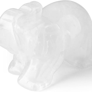 Clear Crystal Elephant Decor  Crystals Healing Stones Pocket Figurine Natural Crystal Statue