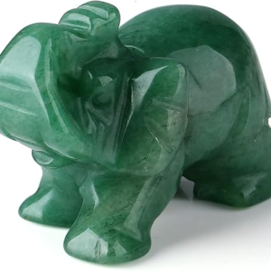 Green Aventurine Elephant Decor  Crystals Healing Stones Pocket Figurine Natural Crystal Statue