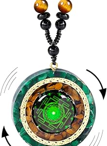 Day Up Orgonite Necklace - Sri Yantra Rotatable Pendant