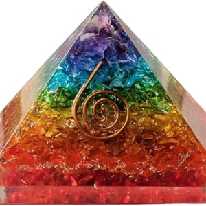 Orgonite Crystal Handmade Seven Chakra Gemstone Pyramid