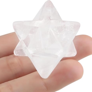 QINJIEJIE Clear Quartz Crystals Merkaba Healing Stones Sacred Meditation Energy Generator 1" Reiki 3D Star Dodecahedron