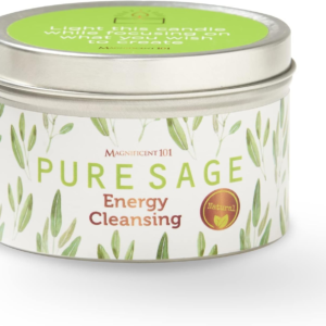 Magnificent 101 Long Lasting Pure White Sage Candle - 6 Oz