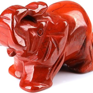 Red Jasper Elephant Decor  Crystals Healing Stones Pocket Figurine Natural Crystal Statue