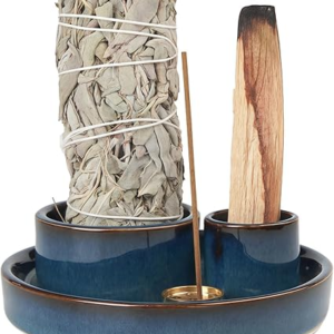 4 in 1 Incense Holder, Palo Santo Stick Holder,Sage Holder for Burning