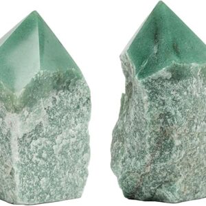 2 Pcs of Green Quartz Crystal Points