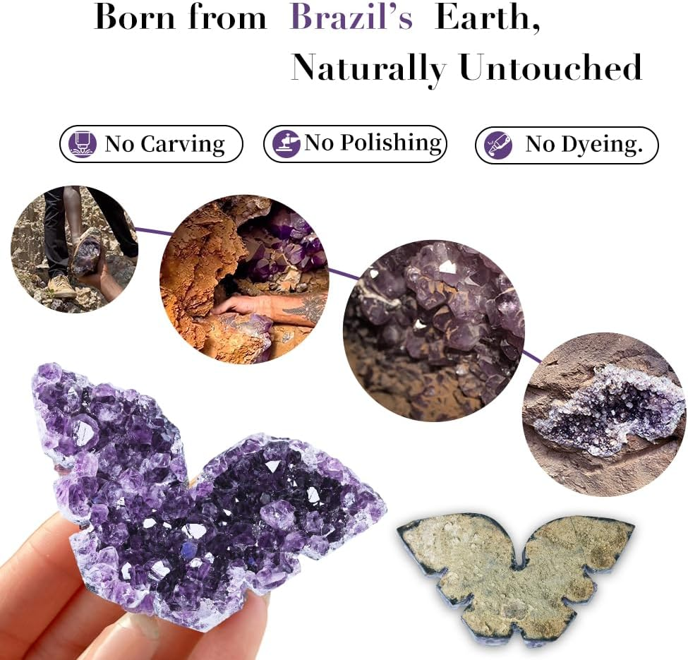 Amethyst Crystal Butterfly Healing Crystals