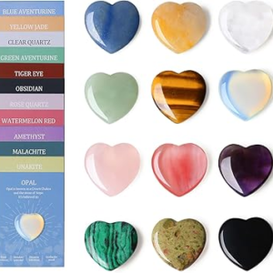 1 Inch Hearts Crystals and Healing Stones