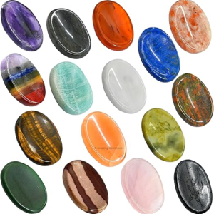 Amazing Gemstone Pack of 11 Worry Stones Bulk Set