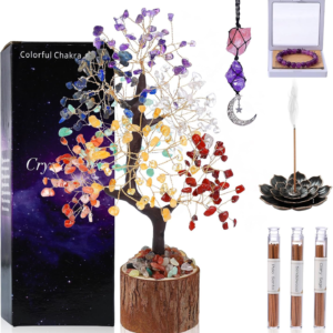 7 Chakra Tree of Life Crystal Tree Gift Set