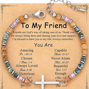 Cross Bracelet for Women, Christian Gifts for Women