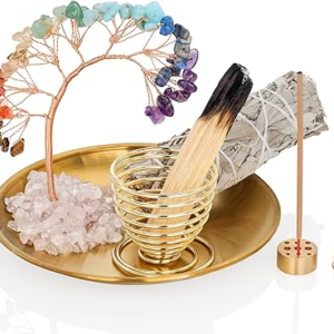ZenBless 7 Chakra Healing Crystal Tree Incense Holder