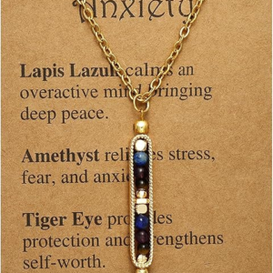 Ronglry Healing Crystals and Stones Necklace Spiritual Crystal Necklace Anxiety