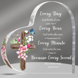 Acrylic Christian Inspirational Religious Scripture with Bible Verse Prayers