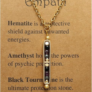Ronglry Healing Crystals and Stones Necklace Spiritual Crystal Necklace Empath