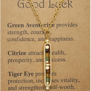 Ronglry Healing Crystals and Stones Necklace Spiritual Crystal Necklace Good Luck