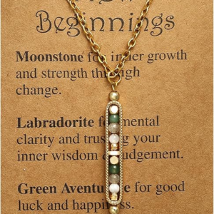 New Beginnings Gifts Crystal Pendant Necklace Healing Crystals Jewelry
