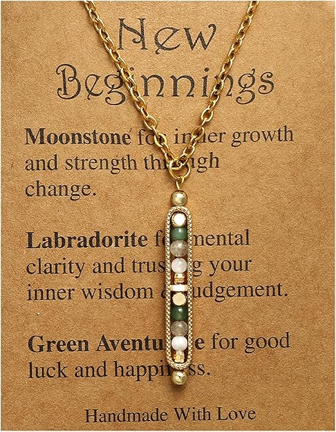 New Beginnings Gifts Crystal Pendant Necklace Healing Crystals Jewelry