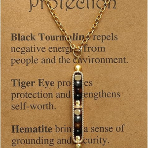 Ronglry Healing Crystals and Stones Necklace Spiritual Crystal Necklace Protection