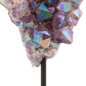 Large Angel Aura Amethyst Geode on Stand