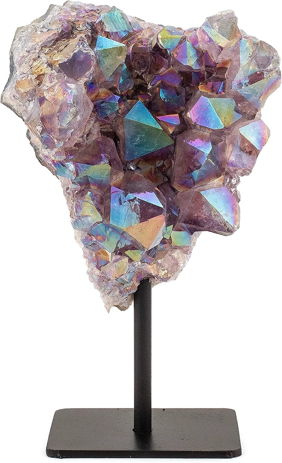 Large Angel Aura Amethyst Geode on Stand