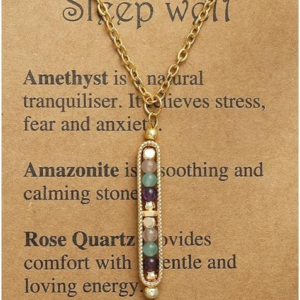Ronglry Healing Crystals and Stones Necklace Spiritual Crystal Necklace Sleep Well