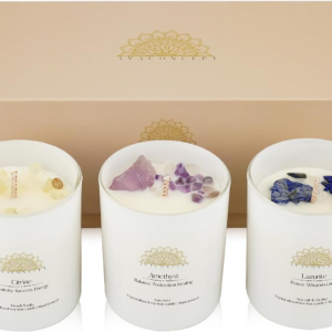 Soy Candles with Healing Crystals