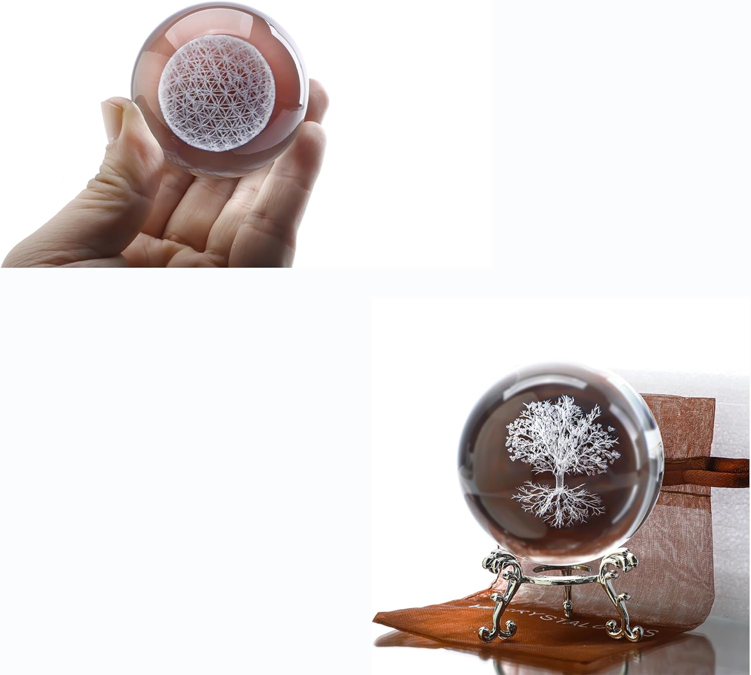 Clear Crystal Ball with Stand